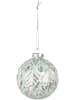 Clayre & Eef 2-delige set: kerstballen zilverkleurig - Ø 8 cm