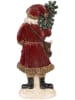 Clayre & Eef Dekofigur ''Weihnachtsmann'' in Rot/ Grün - (B)9 x (H)23 x (T)4 cm