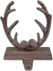 Clayre & Eef Kerstsokhouder "Gewei" bruin - (B)13 x (H)18 x (D)12 cm