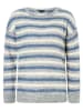 More & More Pullover in Grau/ Blau/ Weiß