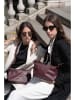 maison héritage PARIS Leder-Umhängetasche "July" in Bordeaux - (B)33 x (H)20 x (T)13 cm