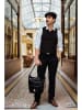 maison héritage PARIS Leder-Schultertasche "Alexis" in Schwarz - (B)32 x (H)32 x (T)9 cm