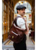 maison héritage PARIS Leder-Schultertasche "Alexis" in Braun - (B)32 x (H)32 x (T)9 cm
