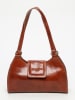 maison héritage PARIS Leder-Schultertasche "Alina" in Hellbraun - (B)32 x (H)19 x (T)9 cm