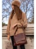 maison héritage PARIS Leder-Schultertasche "Malia" in Braun - (B)30 x (H)30 x (T)8 cm
