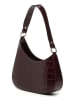 maison héritage PARIS Leder-Schultertasche "Aline Croco" in Braun - (B)27 x (H)21 x (T)6 cm