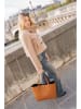 maison héritage PARIS Leder-Schultertasche "Elix" in Hellbraun - (B)36 x (H)30 x (T)11 cm