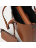 maison héritage PARIS Leder-Schultertasche "Elix" in Hellbraun - (B)36 x (H)30 x (T)11 cm