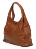 maison héritage PARIS Leren schoudertas "Tikki" lichtbruin - (B)40 x (H)28 x (D)14 cm