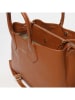 maison héritage PARIS Leren handtas "Milia" lichtbruin - (B)40 x (H)22 x (D)16 cm
