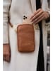maison héritage PARIS Leder-Handytasche "Laila" in Hellbraun - (B)11 x (H)18 cm