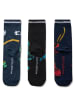 LEGO 3er-Set: Socken in Bunt/ Dunkelblau