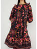 Blutsgeschwister Jurk "Naughty but True amusement" zwart/roze/geel