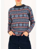 Blutsgeschwister Pullover "Holmenkollen Hüttenzauber" in Hellblau/ Dunkelblau/ Rosa