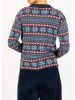 Blutsgeschwister Pullover "Holmenkollen Hüttenzauber" in Hellblau/ Dunkelblau/ Rosa