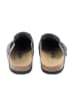 billowy Leder-Clogs in Grau