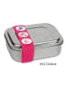 Lutz Mauder Edelstahl-Lunchbox "Schmetterling" in Silber/ Pink - (L)15,5 x (B)11,5 x (H)6 cm