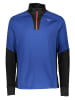 Mizuno Hardloopshirt "Warmalite" blauw/zwart