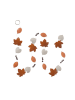 Boltze 2er-Set: Girlanden ''Autumn'' in Weiß/ Beige/ Hellbraun - (L)180 cm
