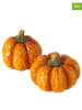 Boltze 2er-Set: Dekoaufsteller "Irys" in Orange - (H)11 cm