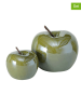 Boltze 2-delige set: decoratieve objecten "Perly" groen