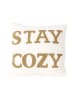 Boltze Decoratief kussen "Cosy" crème/lichtbruin - (L)45 x (B)45 cm