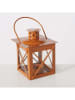 Boltze 2-delige set: lantaarns "Farol" bruin/lichtbruin - (B)10 x (H)13 cm
