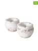Boltze 2er-Set: Aschenbecher ''Bernda'' in Weiß/ Rosa - (H)8 cm