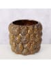 Boltze Osłonka ''Corny'' w kolorze brązowym na doniczkę - wys. 14 x Ø16 cm