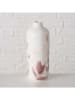 Boltze 2-delige set: vazen "Bernada" crème/roze - (H)18,5 x Ø 7 cm