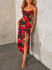 Milan Kiss Jurk rood/zwart