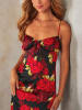 Milan Kiss Kleid in Rot/ Schwarz