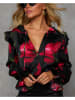 LA Angels Bluse in Schwarz/ Rot
