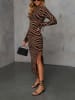 LA Angels Kleid in Camel/ Schwarz