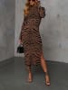 LA Angels Kleid in Camel/ Schwarz