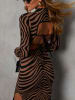 LA Angels Kleid in Camel/ Schwarz
