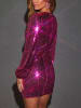 LA Angels Paillettenkleid in Lila