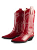 loft37 Leder-Cowboy-Boots "Holly Leaves" in Rot