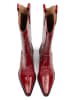 loft37 Leder-Westernstiefel in Rot/ Weiß
