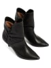 loft37 Leder-Stiefeletten in Schwarz