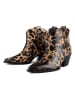 loft37 Leder-Stiefeletten "Nevada" in Schwarz/ Beige