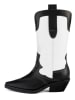 loft37 Leder-Cowboy-Boots "Deep Inside Of Me" in Schwarz/ Weiß