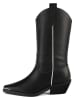 loft37 Leder-Stiefeletten in Schwarz
