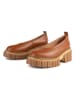 loft37 Leder-Ballerinas in Hellbraun
