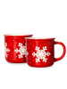 Homla 2er Set: Tasse ''Trinkie'' in Rot/ Weiß - 2 x 360 ml