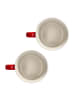 Homla 2er Set: Tasse ''Trinkie'' in Rot/ Weiß - 2 x 360 ml