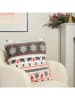 Homla Kissenhülle ''Noel'' in Weiß/ Rot/ Grau - (L)45 x (B)45 cm