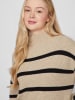 Vila Pullover in Beige/ Schwarz