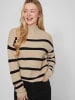 Vila Pullover in Beige/ Schwarz