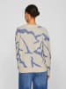 Vila Pullover in Creme/ Blau